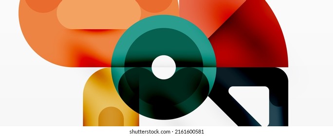 Creative geometric wallpaper. Circles, lines background. Business template for wallpaper, banner, background or landing