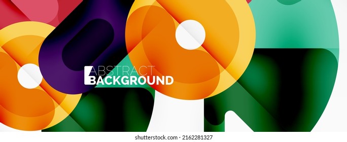Papel geométrico creativo. Círculos, fondo de líneas. Plantilla de negocio para papel de pared, banner, fondo o aterrizaje