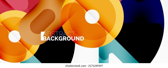 Kreative geometrische Tapete. Kreise, Linien Hintergrund. Geschäftsvorlage für Bildschirmhintergründe, Banner, Hintergrund oder Landung