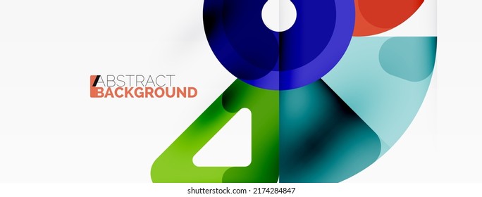 Creative geometric wallpaper. Circles, lines background. Business template for wallpaper, banner, background or landing