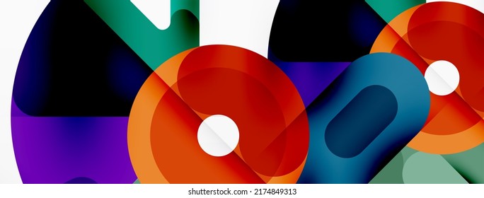 Creative geometric wallpaper. Circles, lines background. Business template for wallpaper, banner, background or landing