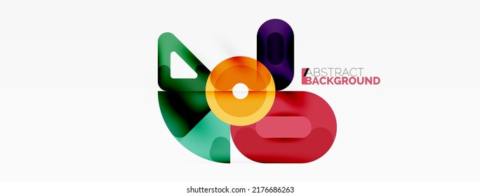 Creative geometric wallpaper. Circles, lines background. Business template for wallpaper, banner, background or landing