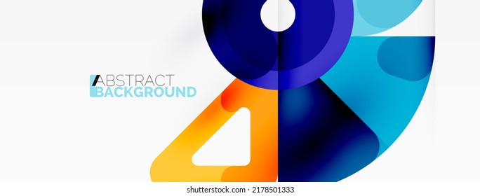 Kreative geometrische Tapete. Kreise, Linien Hintergrund. Geschäftsvorlage für Bildschirmhintergründe, Banner, Hintergrund oder Landung