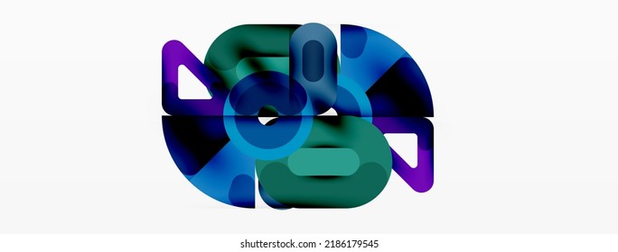 Papel geométrico creativo. Círculos, fondo de líneas. Plantilla de negocio para papel de pared, banner, fondo o aterrizaje