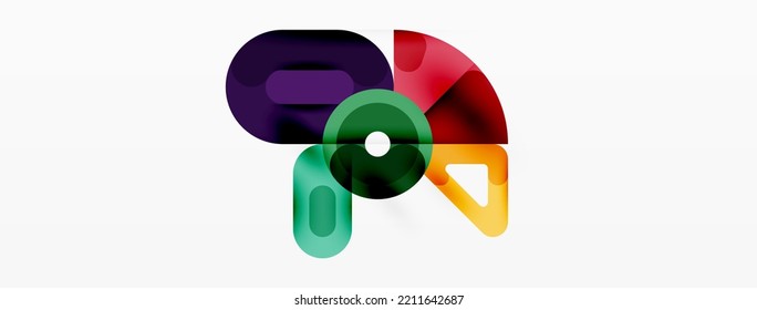 Creative geometric wallpaper. Circles, lines background. Business template for wallpaper, banner, background or landing
