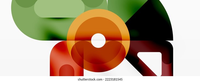 Creative geometric wallpaper. Circles, lines background. Business template for wallpaper, banner, background or landing