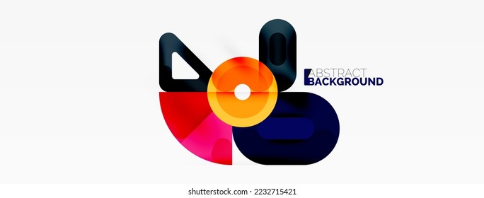 Creative geometric wallpaper. Circles, lines background. Business template for wallpaper, banner, background or landing