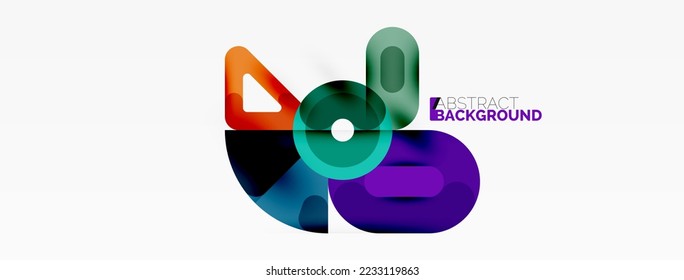 Creative geometric wallpaper. Circles, lines background. Business template for wallpaper, banner, background or landing