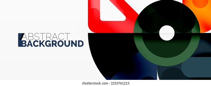 Creative geometric wallpaper. Circles, lines background. Business template for wallpaper, banner, background or landing