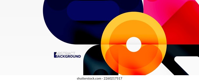 Creative geometric wallpaper. Circles, lines background. Business template for wallpaper, banner, background or landing