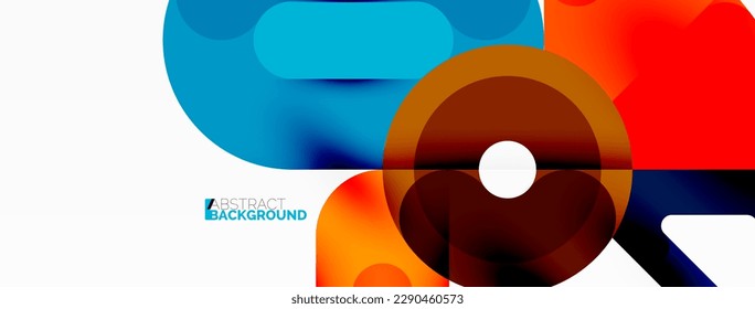 Creative geometric wallpaper. Circles, lines background. Business template for wallpaper, banner, background or landing