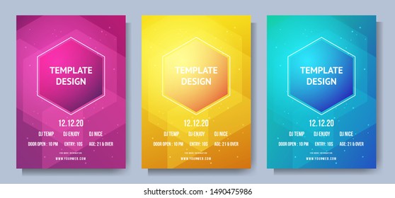 Creative geometric wallpaper with gradient shapes composition