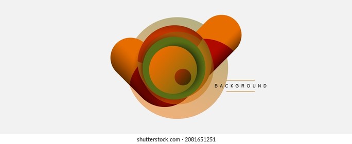 Creative geometric wallpaper. Minimal abstract background. Circles composition vector illustration for wallpaper banner background or landing page