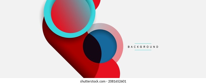 Creative geometric wallpaper. Minimal abstract background. Circles composition vector illustration for wallpaper banner background or landing page