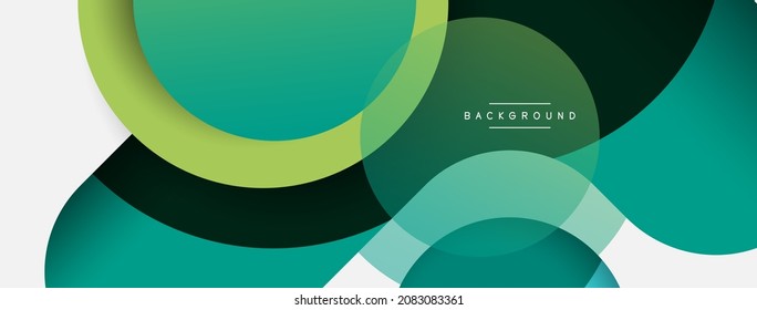 Creative geometric wallpaper. Minimal abstract background. Circles composition vector illustration for wallpaper banner background or landing page