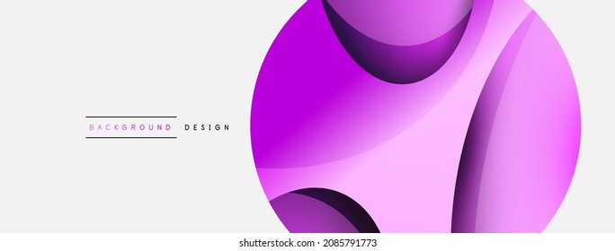 Creative geometric wallpaper. Minimal abstract background. Circle and wave composition vector illustration for wallpaper banner background or landing page