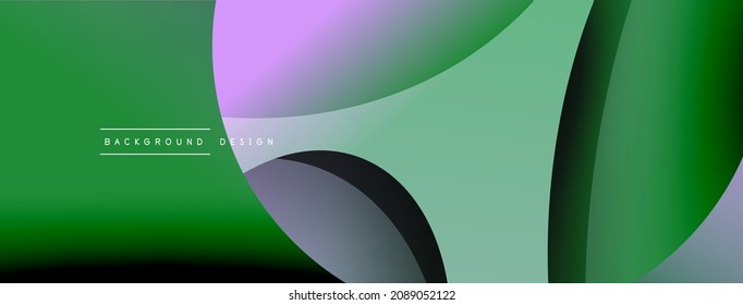 Creative geometric wallpaper. Minimal abstract background. Circle and wave composition vector illustration for wallpaper banner background or landing page