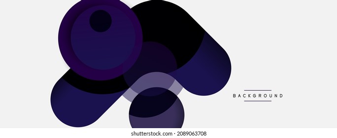 Creative geometric wallpaper. Minimal abstract background. Circles composition vector illustration for wallpaper banner background or landing page