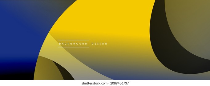 Creative geometric wallpaper. Minimal abstract background. Circle and wave composition vector illustration for wallpaper banner background or landing page