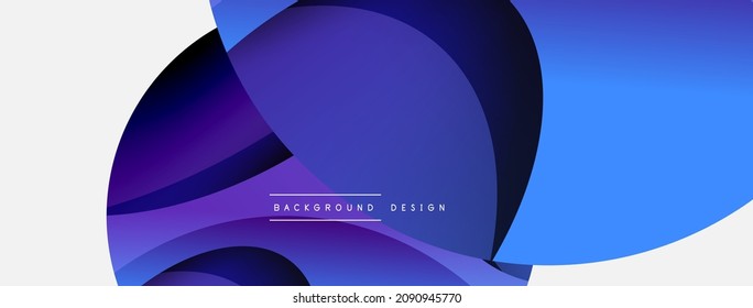 Creative geometric wallpaper. Minimal abstract background. Circle and wave composition vector illustration for wallpaper banner background or landing page