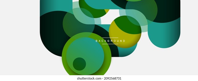 Creative geometric wallpaper. Minimal abstract background. Circles composition vector illustration for wallpaper banner background or landing page