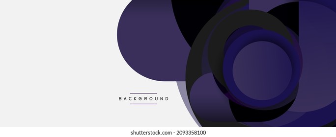 Creative geometric wallpaper. Minimal abstract background. Circles composition vector illustration for wallpaper banner background or landing page