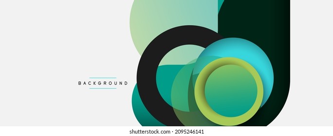 Creative geometric wallpaper. Minimal abstract background. Circles composition vector illustration for wallpaper banner background or landing page