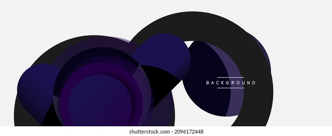 Creative geometric wallpaper. Minimal abstract background. Circles composition vector illustration for wallpaper banner background or landing page