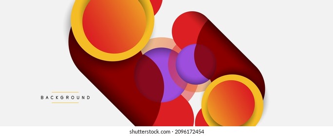 Creative geometric wallpaper. Minimal abstract background. Circles composition vector illustration for wallpaper banner background or landing page