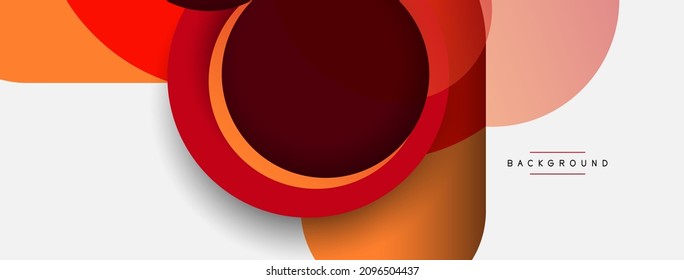 Creative geometric wallpaper. Minimal abstract background. Circles composition vector illustration for wallpaper banner background or landing page