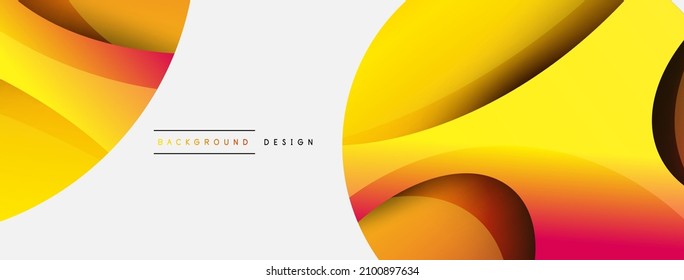 Papel geométrico creativo. Fondo abstracto mínimo. Ilustración vectorial de la composición del círculo y la onda para fondo de banner de fondo o página de aterrizaje de papel pintado