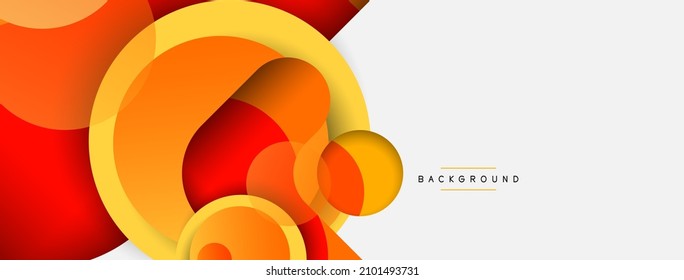 Creative geometric wallpaper. Minimal abstract background. Circles composition vector illustration for wallpaper banner background or landing page