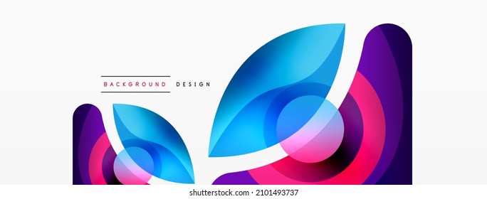 Creative geometric wallpaper. Minimal abstract background. Circle wave and round shapes composition vector illustration for wallpaper banner background or landing page - Shutterstock ID 2101493737