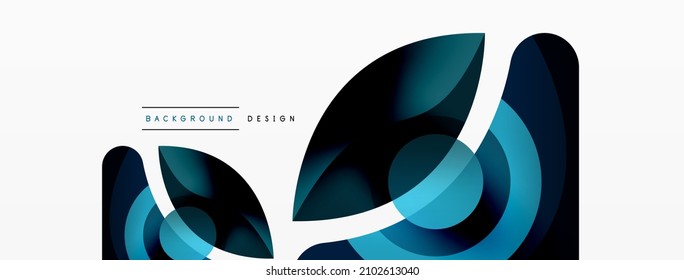 Creative geometric wallpaper. Minimal abstract background. Circle wave and round shapes composition vector illustration for wallpaper banner background or landing page