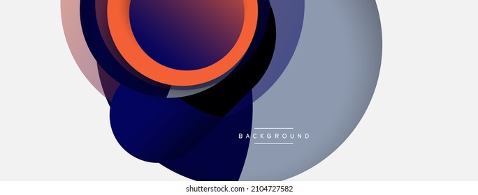 Creative geometric wallpaper. Minimal abstract background. Circles composition vector illustration for wallpaper banner background or landing page
