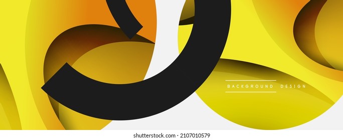 Creative geometric wallpaper. Minimal abstract background. Circle and wave composition vector illustration for wallpaper banner background or landing page