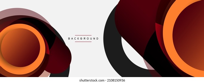 Creative geometric wallpaper. Minimal abstract background. Circles composition vector illustration for wallpaper banner background or landing page