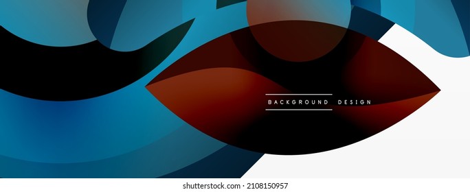 Creative geometric wallpaper. Minimal abstract background. Circle wave and round shapes composition vector illustration for wallpaper banner background or landing page