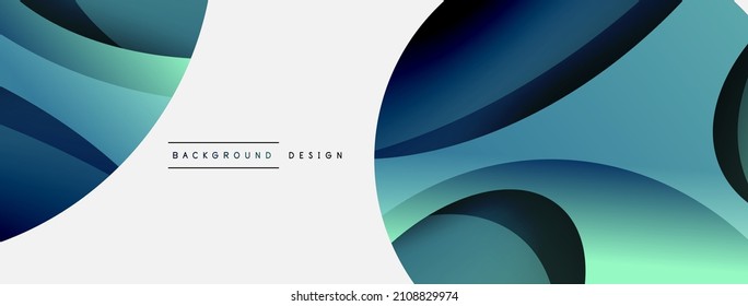 Creative geometric wallpaper. Minimal abstract background. Circle and wave composition vector illustration for wallpaper banner background or landing page
