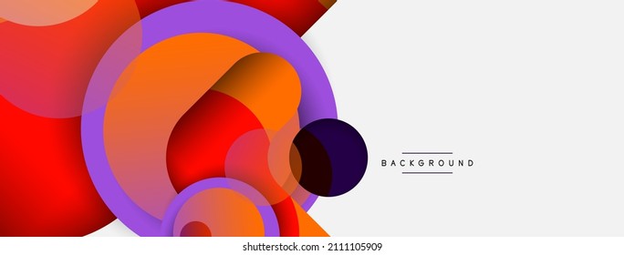 Creative geometric wallpaper. Minimal abstract background. Circles composition vector illustration for wallpaper banner background or landing page