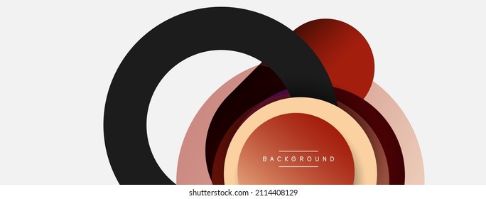 Creative geometric wallpaper. Minimal abstract background. Circles composition vector illustration for wallpaper banner background or landing page