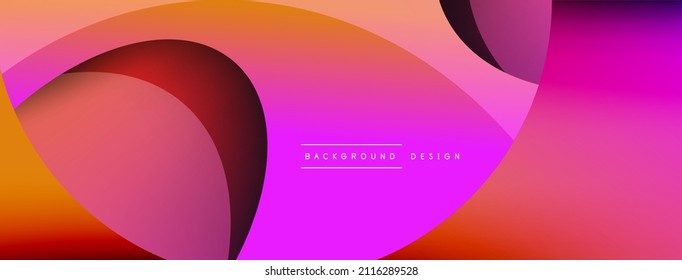 Creative geometric wallpaper. Minimal abstract background. Circle and wave composition vector illustration for wallpaper banner background or landing page