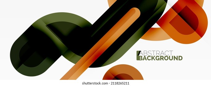 Creative geometric wallpaper. Minimal abstract background. Bright color geometric shapes on white backdrop. Business template for wallpaper, banner, background or landing