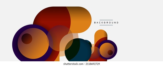 Creative geometric wallpaper. Minimal abstract background. Circles composition vector illustration for wallpaper banner background or landing page