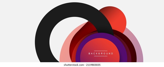 Creative geometric wallpaper. Minimal abstract background. Circles composition vector illustration for wallpaper banner background or landing page