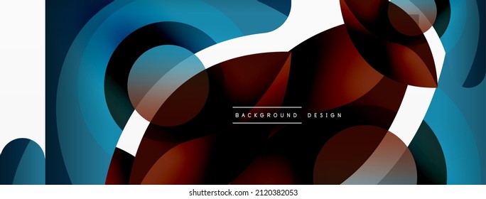 Kreative geometrische Tapete. Minimaler abstrakter Hintergrund. Circle Wave and Round-Formen-Komposition, Vektorgrafik für Wallpaper, Hintergrund oder Landing-Page
