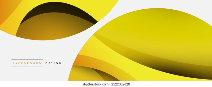 Papel geométrico creativo. Fondo abstracto mínimo. Ilustración vectorial de la composición del círculo y la onda para fondo de banner de fondo o página de aterrizaje de papel pintado