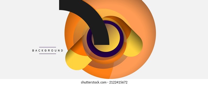 Creative geometric wallpaper. Minimal abstract background. Circles composition vector illustration for wallpaper banner background or landing page