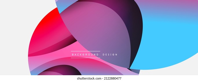 Creative geometric wallpaper. Minimal abstract background. Circle and wave composition vector illustration for wallpaper banner background or landing page