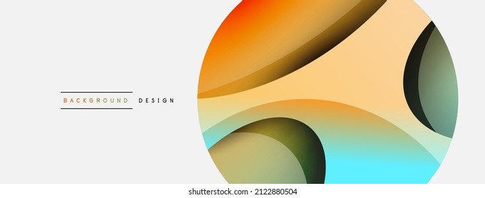 Creative geometric wallpaper. Minimal abstract background. Circle and wave composition vector illustration for wallpaper banner background or landing page